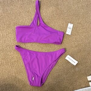 PacSun Vibrant Purple Asymmetrical Bikini